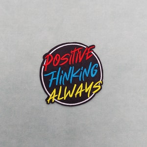 Iron-on motivational patches, embroidered badges