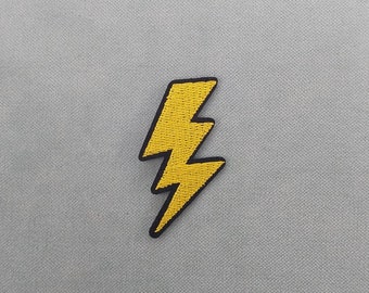 Thunder patch, embroidered iron-on patch, iron on patch, sewing patch, customize clothing and accessories