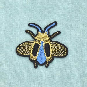 Broderad stryklapp med flygande insekter, stryklapp, sy-på-lapp, anpassa kläder och accessoarer