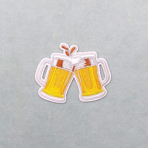 Patch bières thermocollant, écusson brodé