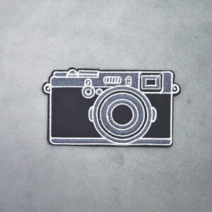 Iron-on camera patch, embroidered camera badge image 3