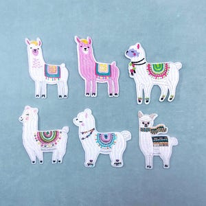Patch Lamas brodé, écussons thermocollants