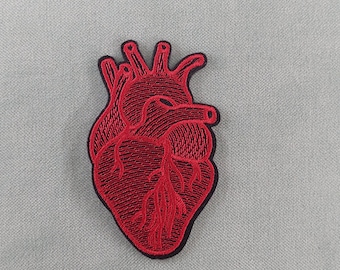 Patch cœur thermocollant brodé, Écusson à customiser vêtements et accessoires