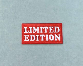 Limited edition iron-on patch, embroidered badge