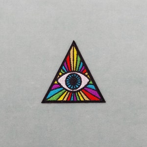 Patch the eye of providence iron-on embroidered on iron or to sew, customize clothing and accessories