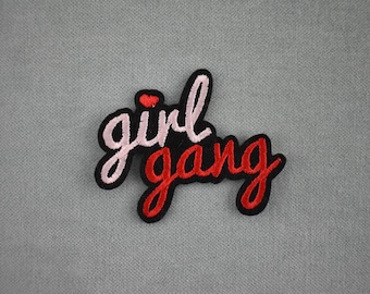Patch Girl gang , Patch thermocollants brodé sur fer ou à coudre, customiser vêtements et accessoires