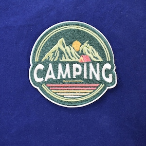 Patch thermocollant Camping, écusson brodé