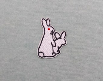 Patch jeux de lapin thermocollant, écusson brodé, fer sur patch, patch à coudre, applique