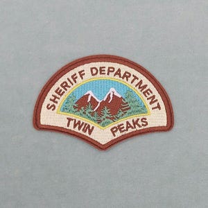 Patch de passar a ferro Twin Peaks, departamento do xerife, emblema bordado