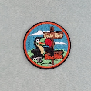 Costa Rica iron-on patch, embroidered iron-on patch, iron on patch, sew-on patch, applique