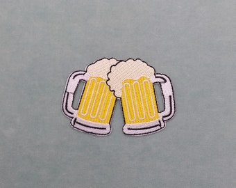 2 iron-on beers patch, embroidered Beers crest