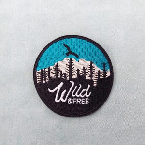 Patch thermocollant wild & free, écusson brodé