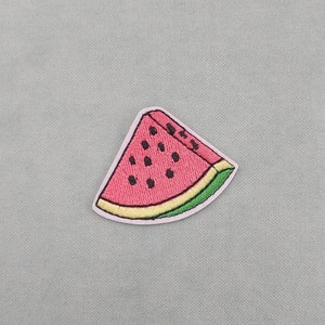 Iron-on watermelon patch, embroidered feminism badge
