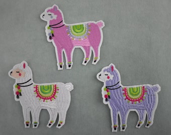 Lamas embroidered patches, iron-on patches