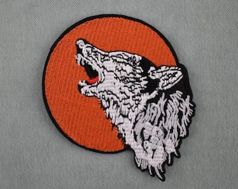 Patch Wolf thermocollant, Patch thermocollant brodé sur fer ou à coudre, customiser vêtements et accessoires