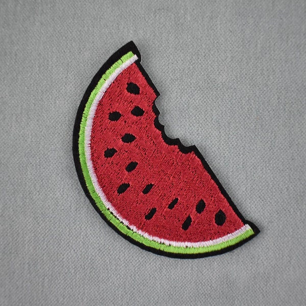 Iron-on watermelon patch, embroidered feminism badge