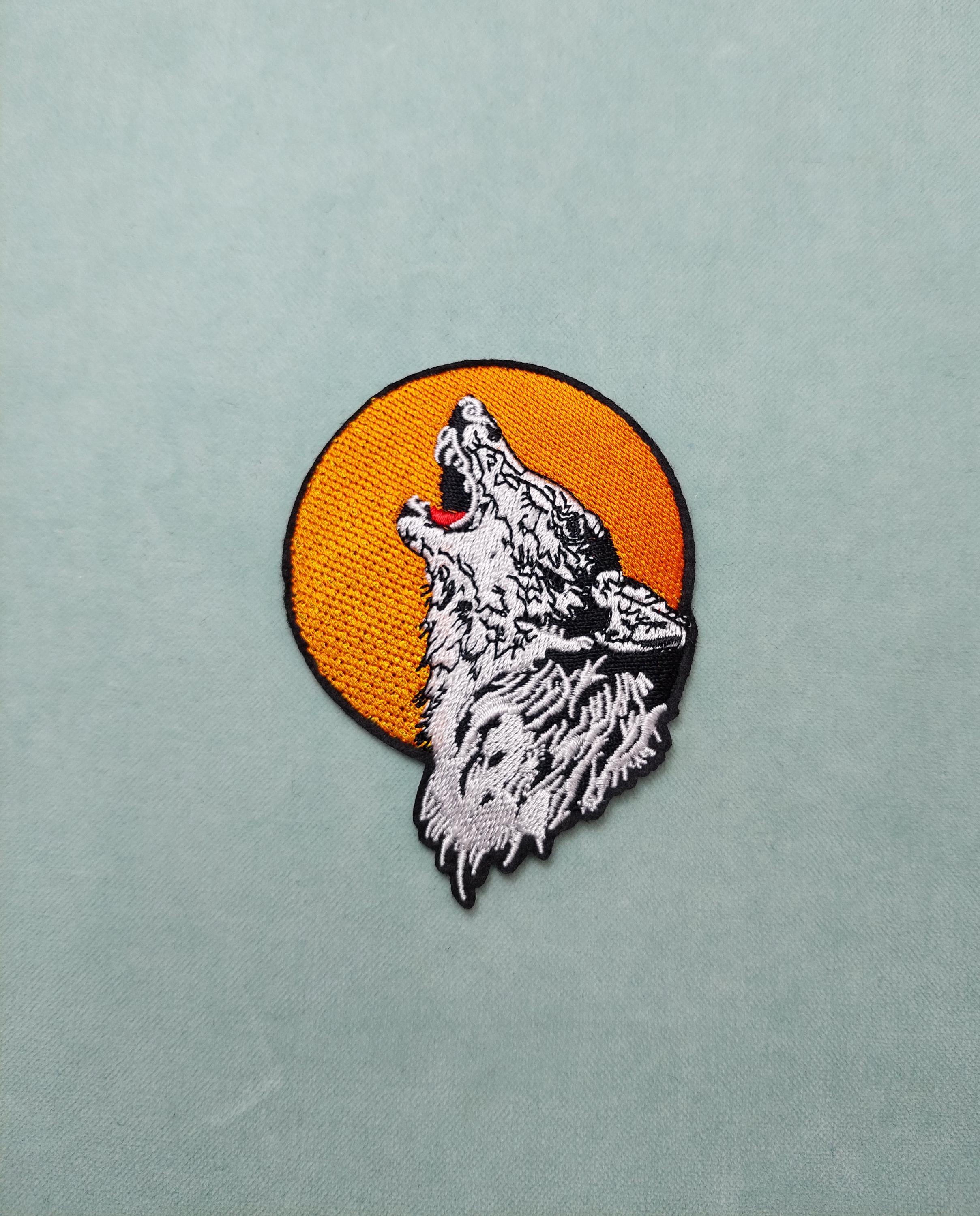 Toppa Ricamata Lupo 70x70mm - Salva Il Lupo, Ricamo Resistente Per Giubbotti E Zaini - Foto 12