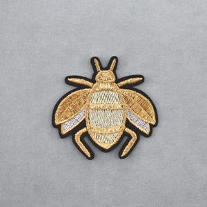 Embroidered iron-on insect patch, iron-on or sew-on