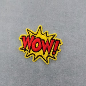 Embroidered iron-on comic onomatopoeia patch, pantonym badge, customize clothing and accessories 5