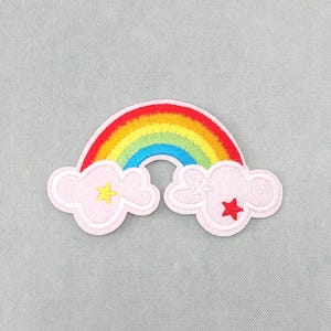 Embroidered rainbow patch, iron-on patch