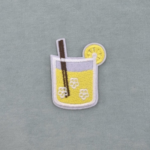 Toppa Mojito termoadesiva, toppa Lemonade ricamata