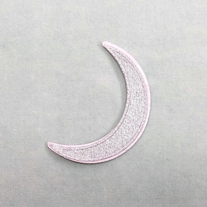 Parche de luna plateada, termoadhesivo o para coser, para personalizar ropa y accesorios.