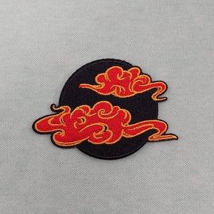 Red cloud patch, iron-on patch, embroidered patch, sew-on patch, customize clothing and accessories