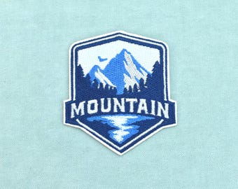 Toppa da montagna termoadesiva, emblema termoadesivo ricamato