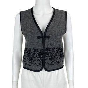 Embroidered Wool Vest - Size S