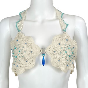 1:1 Upcycled Pierced Doily Bralette - One Size