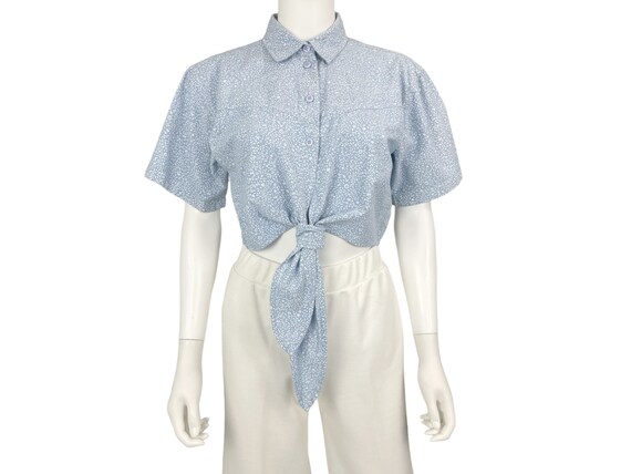 Tie Up Cropped Blouse - Size M/L - image 1