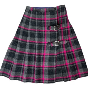 Plaid Pleated Schoolgirl Mini Skirt - Size XXS