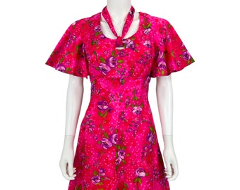 Butterfly Sleeve Floral Maxi Dress - Size XS/S