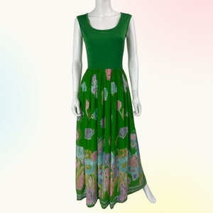 Garden Print Maxi Dress - Size S