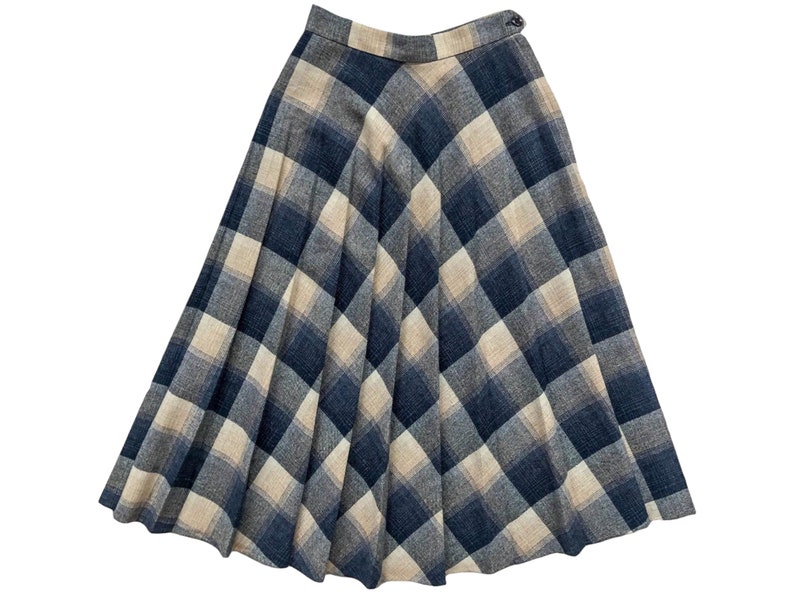 Pleated Wool Midi Skirt Size XS image 2