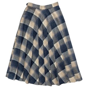 Pleated Wool Midi Skirt Size XS image 3