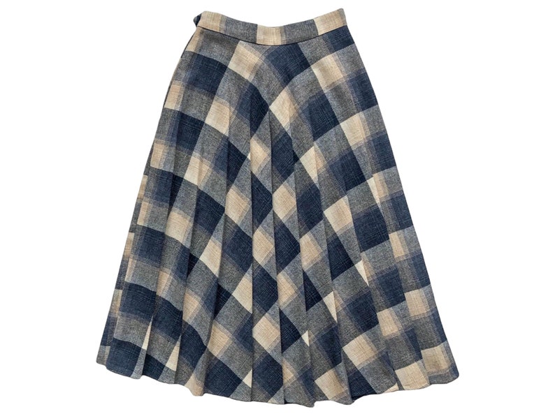 Pleated Wool Midi Skirt Size XS image 3