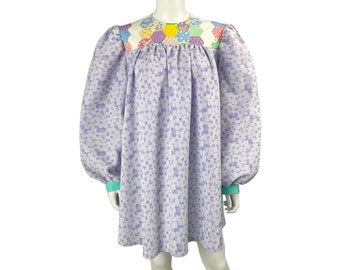 1:1 Handmade Yoke Mini Dress - Free Sizing