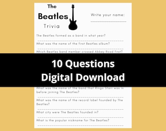 The Beatles Trivia Game, Digital Download Party Game