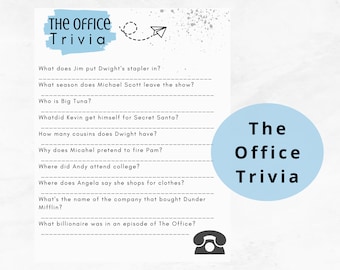 The Office Trivia • TV Show Trivia Game • The Office Game • Michael Scott Game • Dunder Mifflin Game • Digital Download