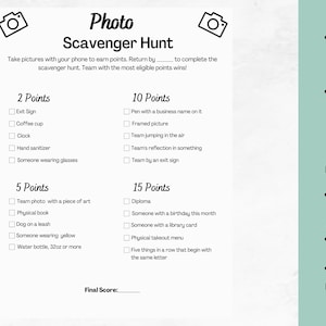 Photo Scavenger Hunt • Get-to-Know You Game • Team Bonding Game • Photo Scavenger Hunt for Teens, Adults • Group Activity, Downloadable