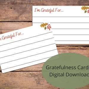 Dankbaarheidskaarten, 4x6in • Dankbaarheidskaarten • Dankbaarheidsactiviteit Digitale download • Dankbaarheid afdrukbaar voor Thanksgiving