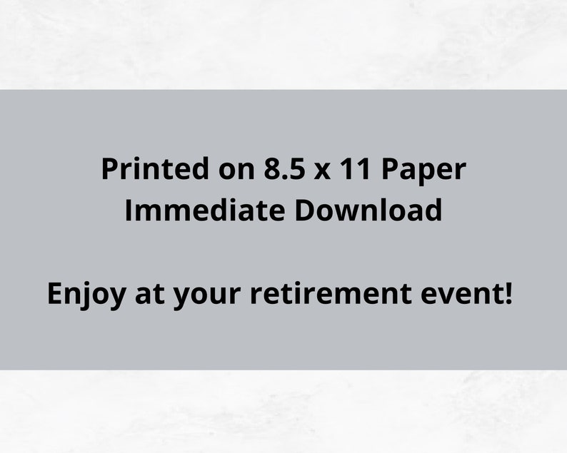 Retirement Party Printable Activities • Retirement Celebration Games ...
