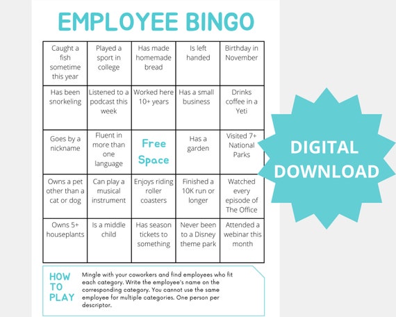 CMOP-E Person & Occupation Bingo Card