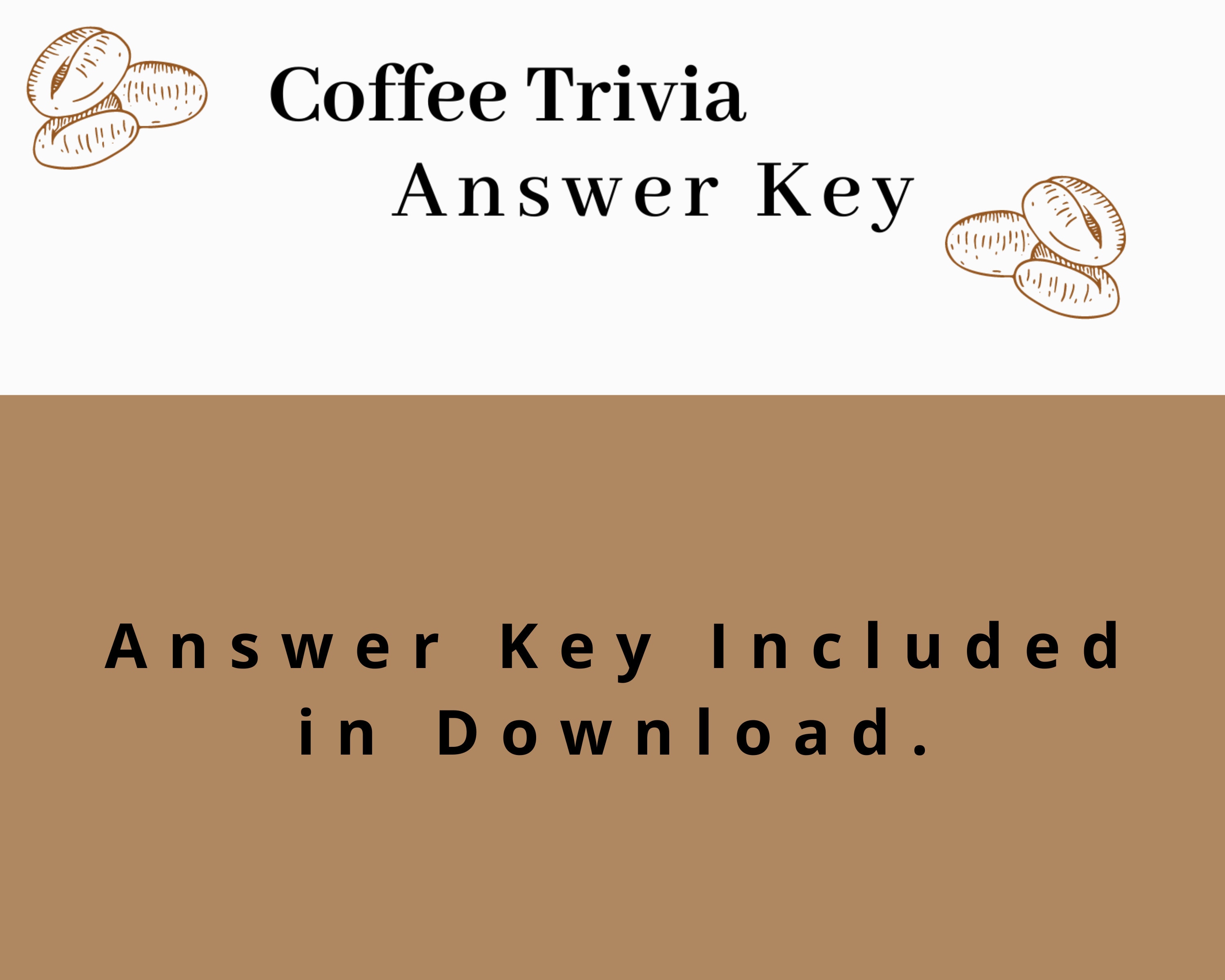 Coffee Trivia Coffee Themed Party Games Work Game Coffee Shop Party Coffee Trivia Coffee Themed Party Games Work Game Coffee Shop Party