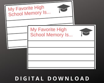 Class Reunion Memory Sharing Activity • High School Graduation Activity • Icebreaker Game • Printable, Immediate Download Class Reunion Game