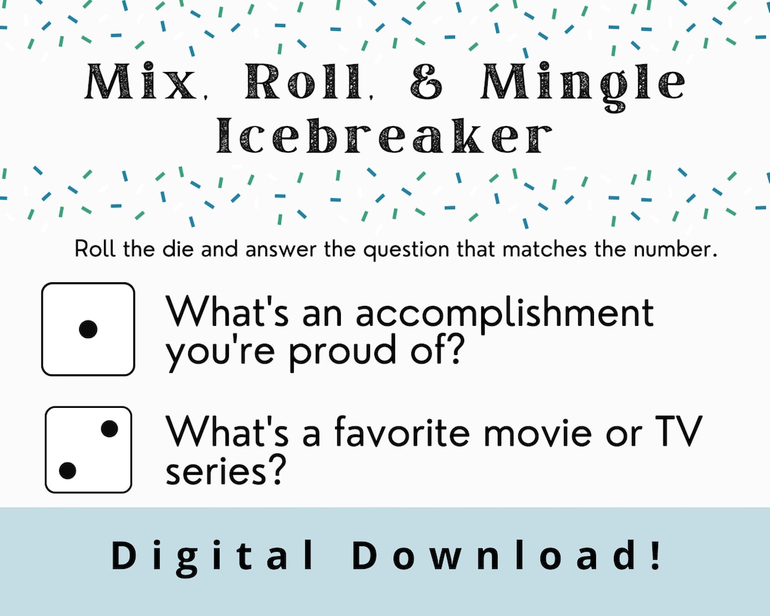 Icebreaker Dice Game • Simple, Easy Activity for Group Bonding • Get to