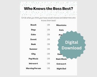 Wer kennt den Boss am besten? Spiel • Teambildung (Digitaler Download)