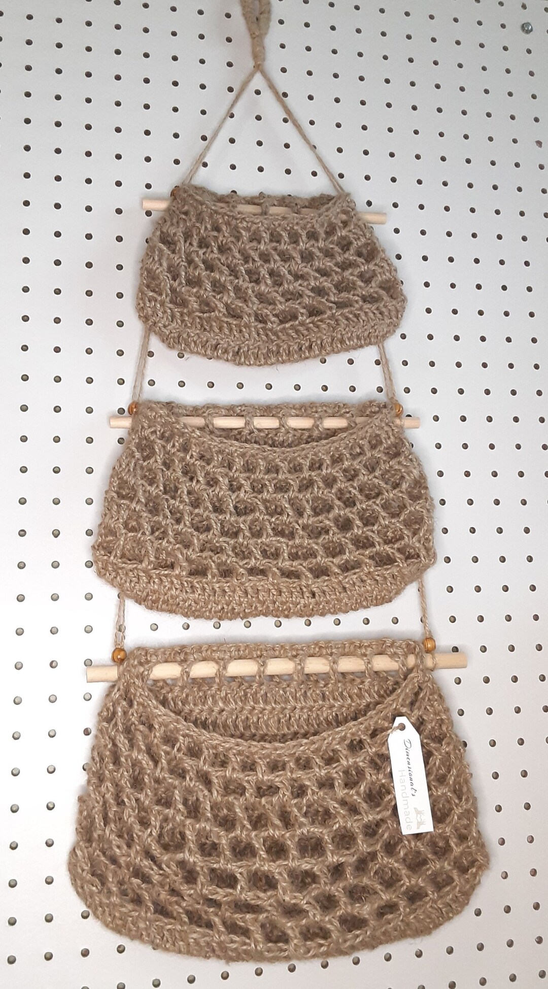 Jute Wall Hanging Basket. Storage for Fruits Vegetables Etsy