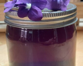 Elder Flower, Honeysuckle and Violet Wildcrafted Simple Syrup